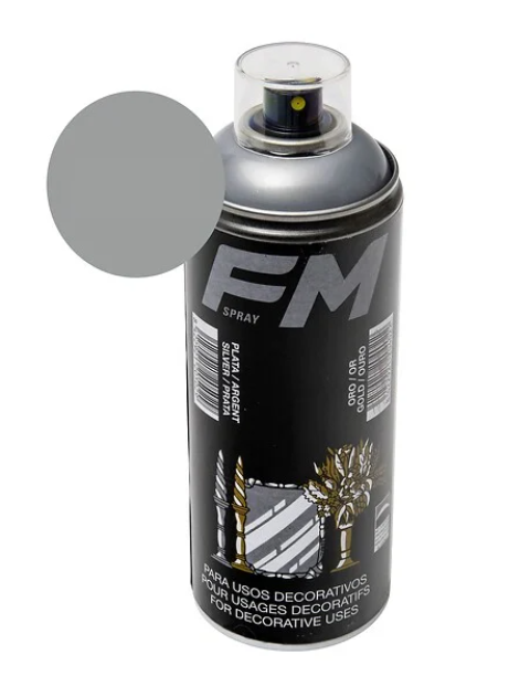 Bombe Decor Argent Spray 520cc 400ml CT6 FM