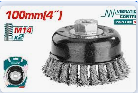 [TOT-TAC32035] Brosse Coupelle Metal 75mm Tresse TAC32035 P.U