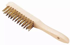 [OUT-712004] Brosse Métal laitonné Fil 4 Rangs Avec/Manche OP