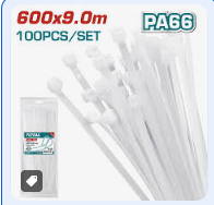 [TOT-THTCT3001] Collier Plastique 300x4,8mm Blanc Sachet 100pcs THTCT3001