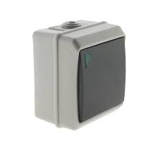 [HBF-131744] Interrupteur Va&Vient Lumineux Apparent Gris Beewell IP54 P.U