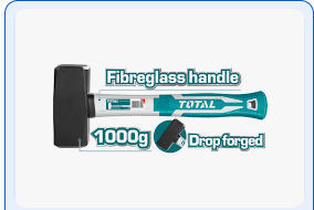 [TOT-THTS721000] Massette Acier 1000gr M/Fibre De Verre THTS721000