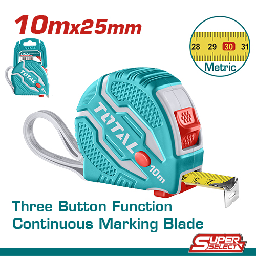 [TOT-TMT126101M] Mesure Mètres 10m x 25mm TMT126101M Bte12 P.U  