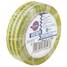 [HBF-173785] Scotch Electricien Vert/Jaune 10m x 15mm PVC P.U