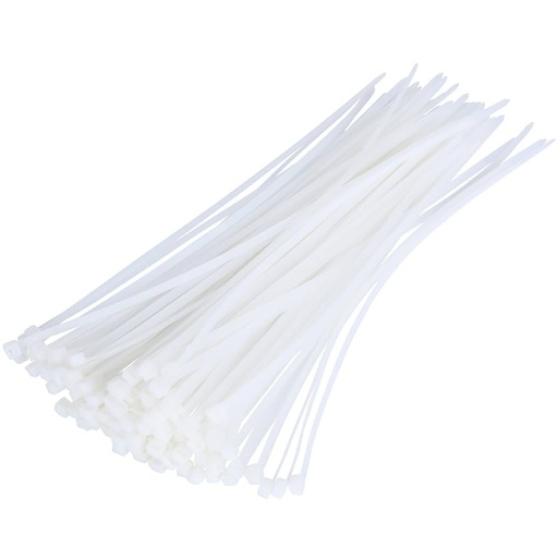[TOT-THTCT1001] Collier Plastique 100x2,5mm Blanc Sachet 100pcs THTCT1001